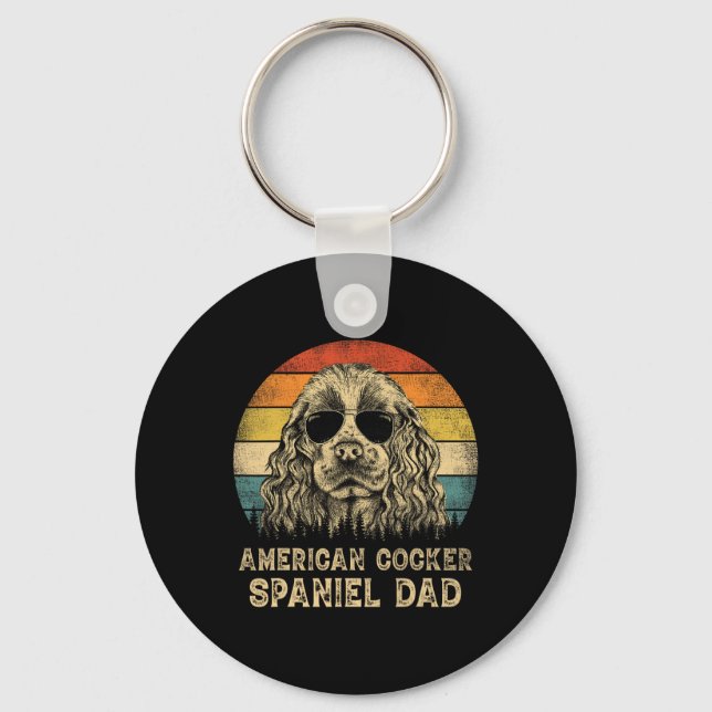 Llavero Spaniel Cocker Americano Padre Amantes de los Perr (Anverso)