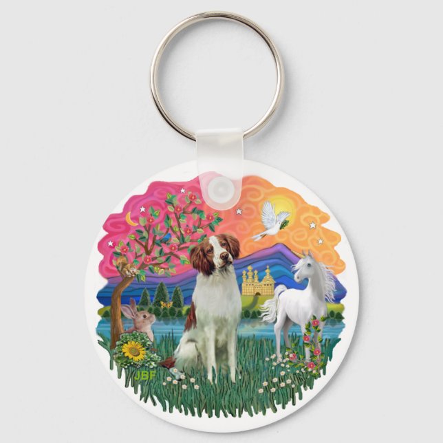 Llavero Spaniel de Bretaña (Anverso)
