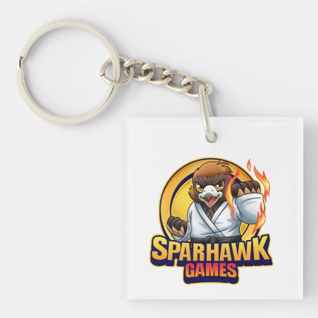 Llavero SparhawkGames + anillo de apertura del logo de Doj (Frente)