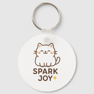 Llavero "Spark Joy Cat Keyring - Pastel Cute Estético Gif