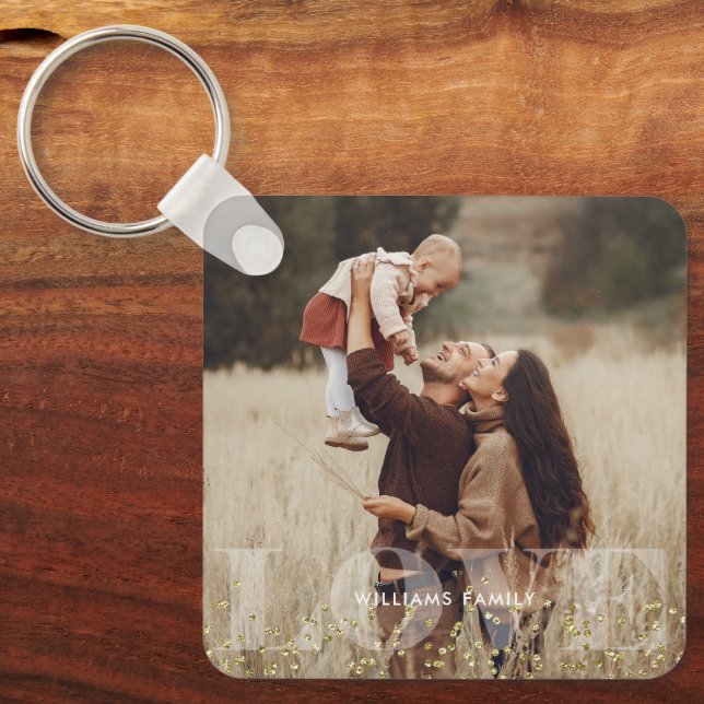Llavero Sparkling Love Personalized Photo (Anverso)