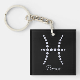 Llavero Sparkly Diamond Pisces Symbol