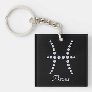 Llavero Sparkly Diamond Pisces Symbol