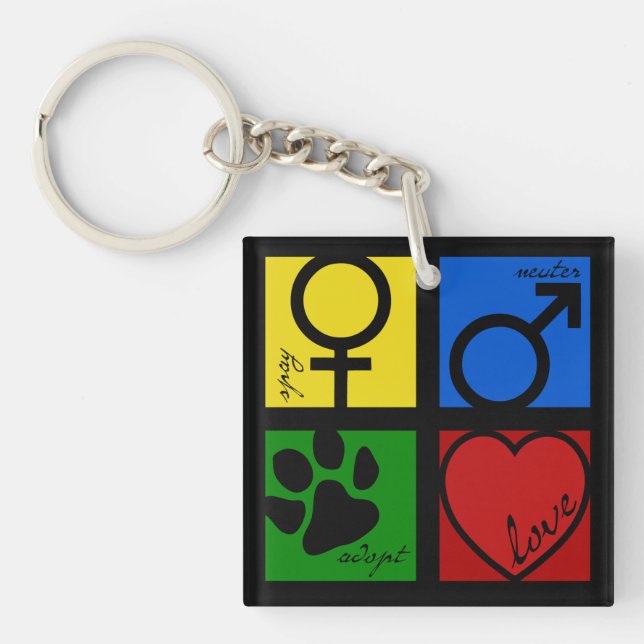 Llavero Spay-Neuter-Adopt-Love (Frente)
