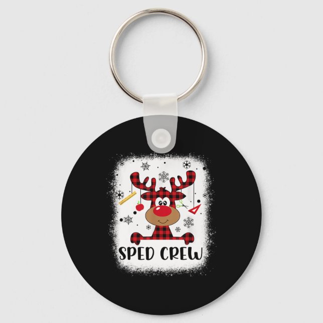 Llavero Sped Crew Buffalo Reindeer Santa Hat Christm (Anverso)