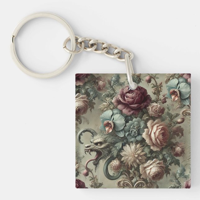 Llavero Spellhound - Cojín decorativo barroco floral gótic (Frente)