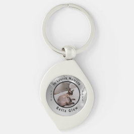 Llavero Sphynx Cat Memorial Silver Remembrance Art