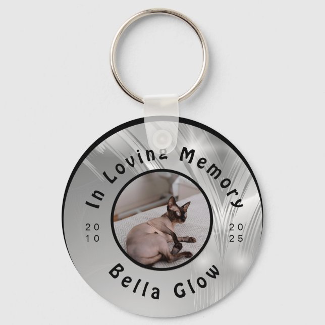 Llavero Sphynx Cat Memorial Silver Remembrance Art (Anverso)
