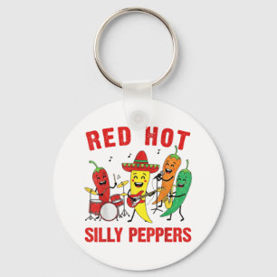 Llavero Spich Red Hot Silly Peppers Banda Parodia De Chili
