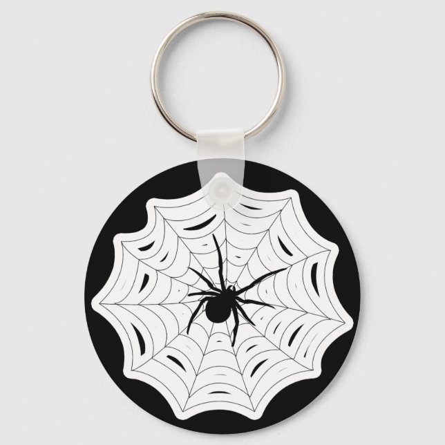 Llavero Spider Web Halloween Spooky Creepy Bug Design (Anverso)