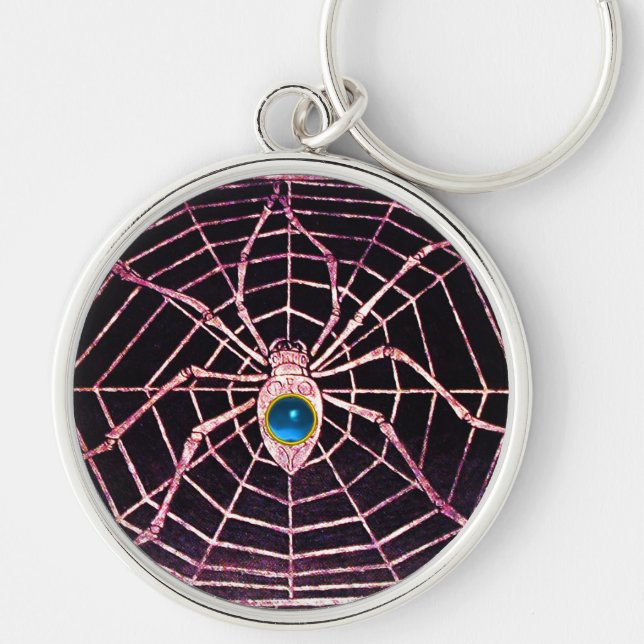 Llavero SPIDER Y WEB Blue Sapphire Black (Frente)