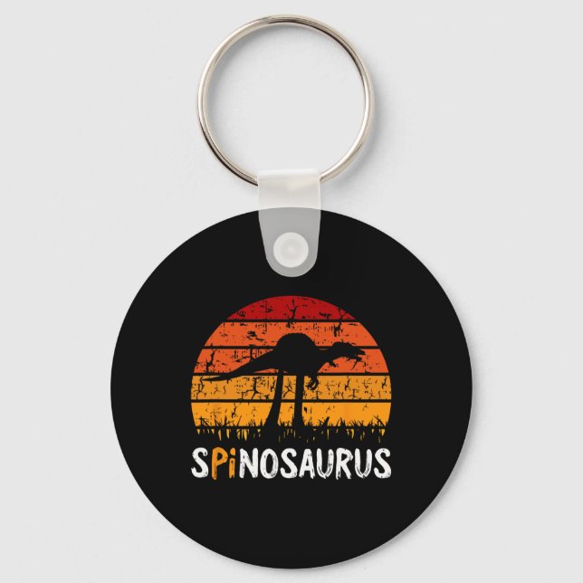 Llavero Spinosaurus Pi Day Símbolos matemáticos retro Stud (Anverso)