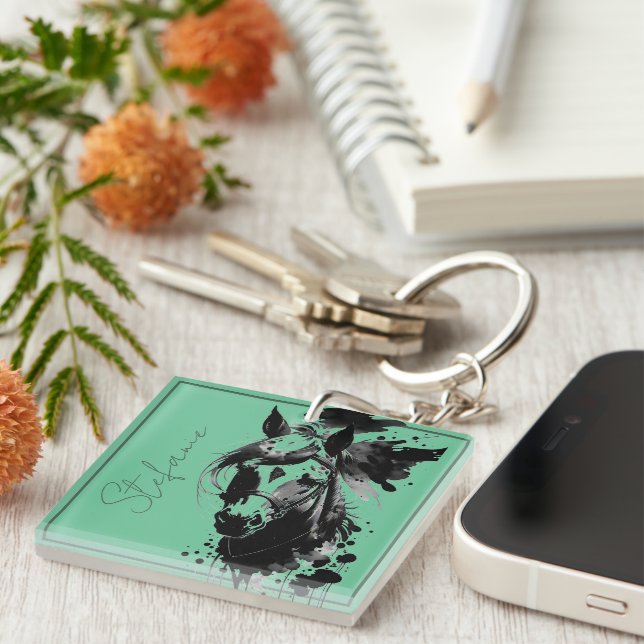 Llavero Spirit Pony 3 Aqua (Frente Derecha)