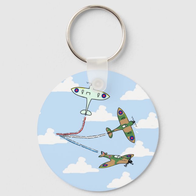 Llavero Spitfires - Exhibición Aérea - Cumpleaños (Anverso)