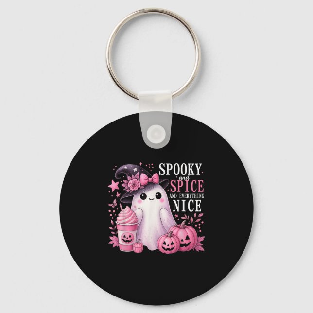 Llavero Spooky And Spice And Everything Nice Halloween Pin (Anverso)