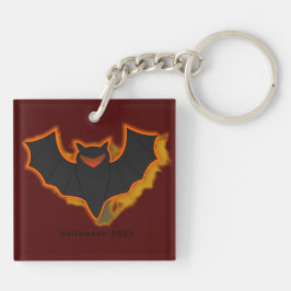 Llavero Spooky Bat Halloween Keychain | Tema rojo