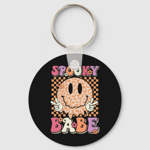 Llavero Spooky Bybe Groovy Halloween Leopard Smile Face Ch