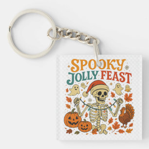 Llavero Spooky Jolly Feast Skeleton Halloween Keychain