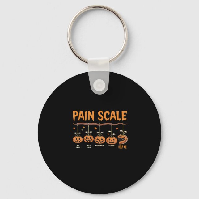 Llavero Spooky Pumpkin Pain Scale Trauma Nurse Triage Hall (Anverso)