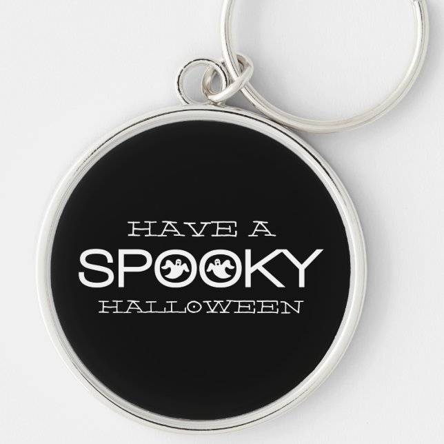 Llavero Spooky Typography Halloween Premium Keychain (Frente)