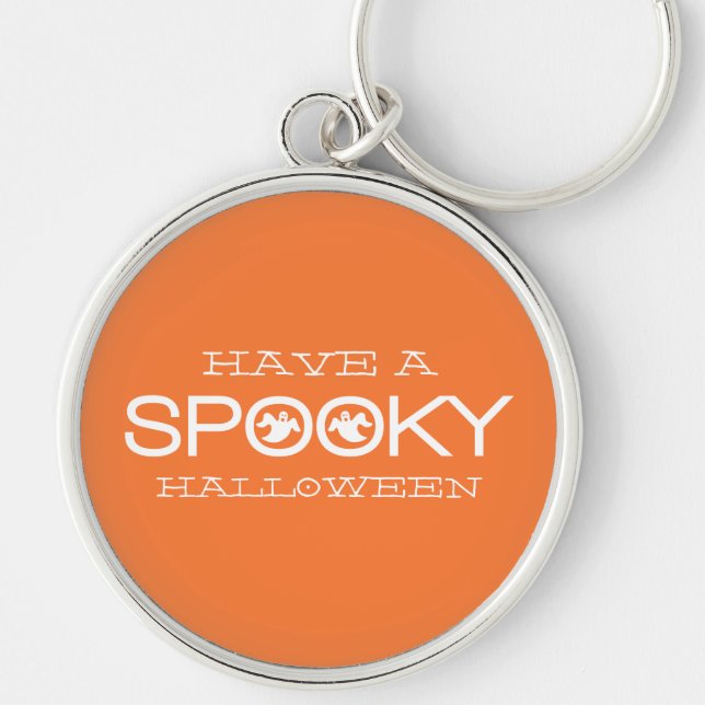 Llavero Spooky Typography Halloween Premium Keychain (Frente)