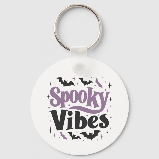 Llavero Spooky Vibes Keychain - Kawaii Halloween (Anverso)