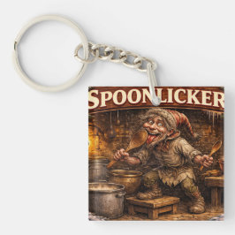 Llavero Spoon Licker Icelandic Yule Lad postcard 