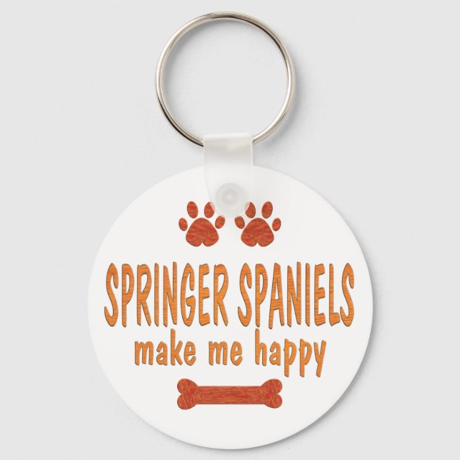Llavero Springer Spaniels Make Me Happy (Anverso)