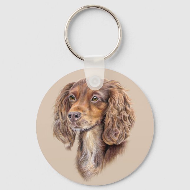 Llavero Springer Sprocker Cocker Spaniel Dog Keyring (Anverso)