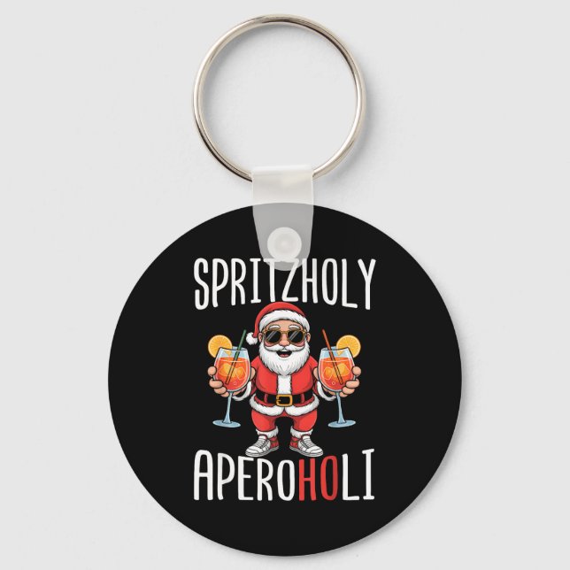Llavero Spritzholy Aperoholi - Santa Aperitif Funny Spritz (Anverso)