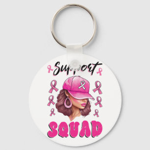 Llavero Squad Messy Bun Guerrero Rosa Cáncer de Mama