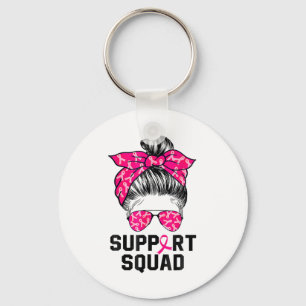 Llavero Squad Messy Bun Guerrero Rosa Cáncer de Mama