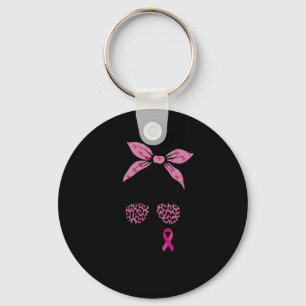 Llavero Squad Messy Bun Leopard Pink Breast Cancer