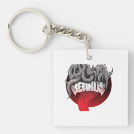 Llavero Square keychain with a graphic of smoke