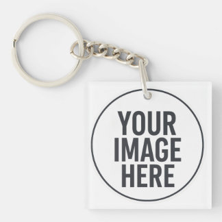 Llavero Square Photo Memory Keychain for Daily Use