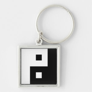 Llavero Square Yin Yang