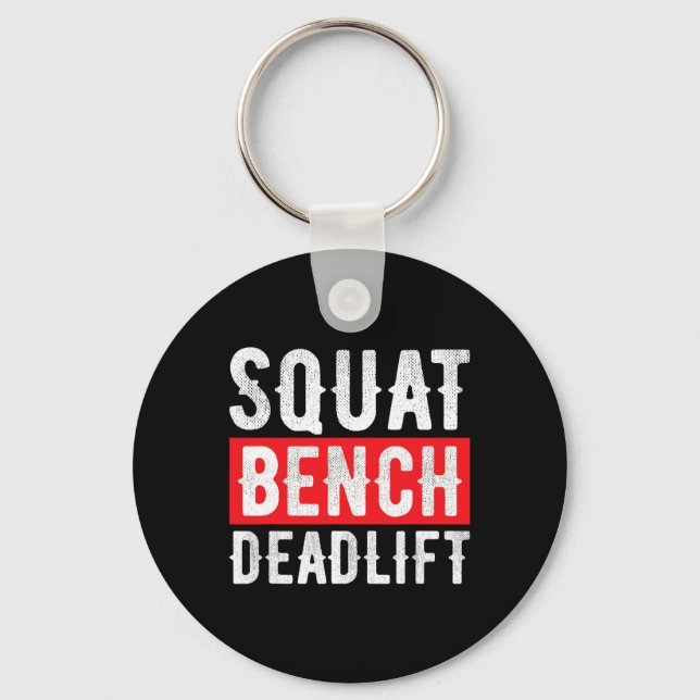 Llavero Squat Deadlift Bench Bodybuilding Weight Training (Anverso)