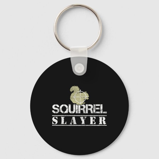 Llavero Squirrel Funny Slayer Caza De ardillas Hu (Anverso)