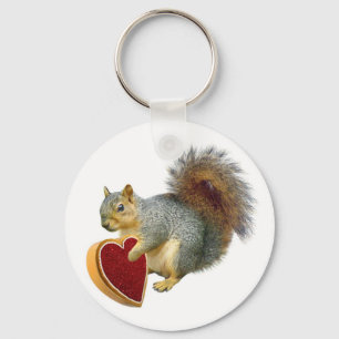 Llavero Squirrel Valentine Keychain