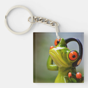 Llavero Sr. Frog con audífonos Keychain acrílico