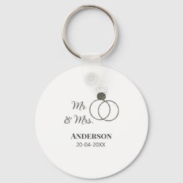 Llavero Sr & Sra agregar apellido año fecha favor recuerdo