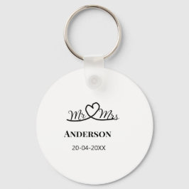Llavero Sr & Sra agregar apellido fecha año favor de boda