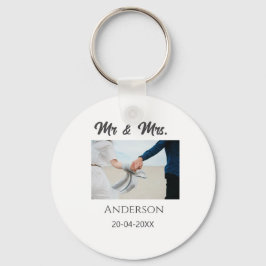 Llavero Sr & Sra agregar apellido fecha año favor de boda