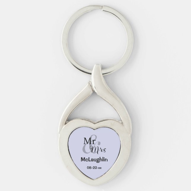 Llavero Sr. y Sra. Boda Couple (lilac) (Anverso)