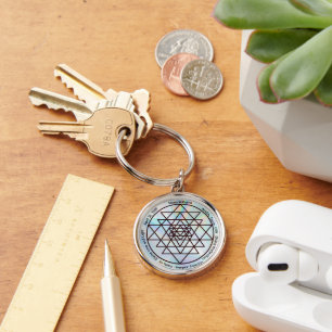 Llavero Sri Yantra – Talismán de Protección Personalizable