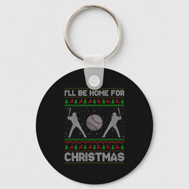 Llavero Srty Baseball Player Ugly Christmas Sweaters Xmas  (Anverso)