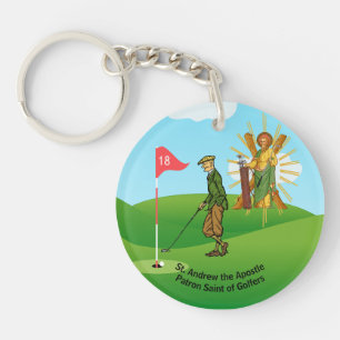 Llavero SS. Andrés y Judas con 2 Golfistas Masculi