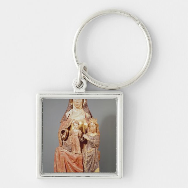 Llavero St Anne, la Virgen y niño, (Frente)
