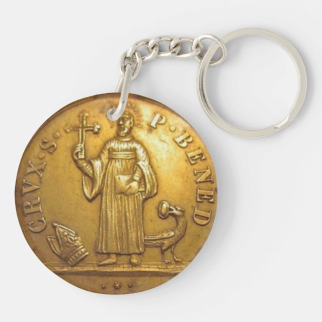 Llavero St Benedict medal Keychain (Atrás)