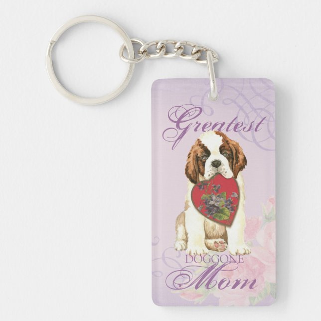 Llavero St. Bernard Heart Mom (Frente)